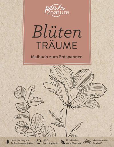 Blütenträume - Malbuch zum Entspannen. Umweltfreundliche Ausmalbilder für Erwachsene