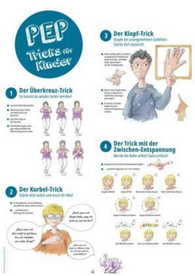 PEP-Tricks für Kinder, Übungsposter