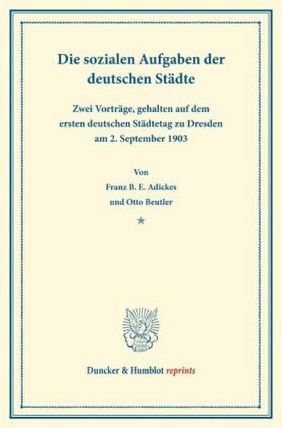 Die sozialen Aufgaben