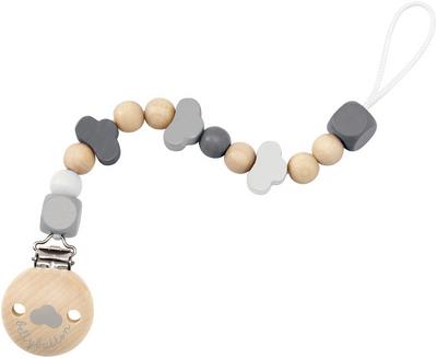 Selecta 64006 Wolkenglück, Schnullerkette - bellybutton, grau, 21 cm