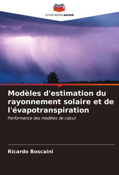 Modèles d’estimation du rayonnement solaire et de l’évapotranspiration