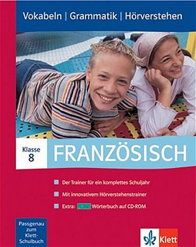 Französisch 8. Klasse, Vokabeln / Grammatik / Hörverstehen, 3 CD-ROMs.