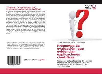 Preguntas de evaluación, que evidencian explicaciones científicas
