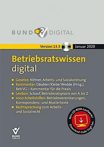 Betriebsratswissen digital Ver. 13.3, DVD-ROM