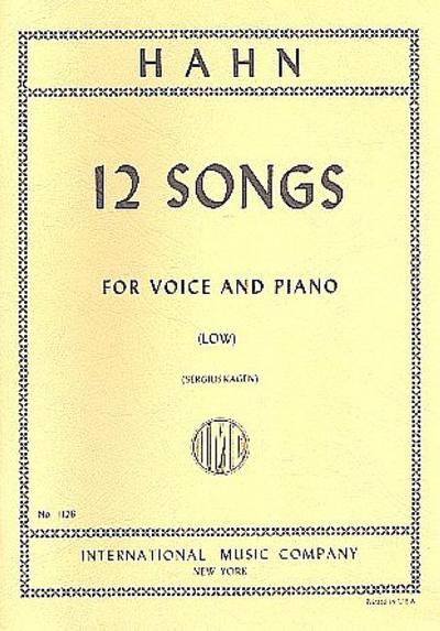 12 Songs for low voice and piano (fr)
