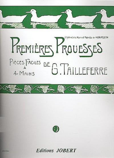 Premieres prouessespour piano a 4 mains