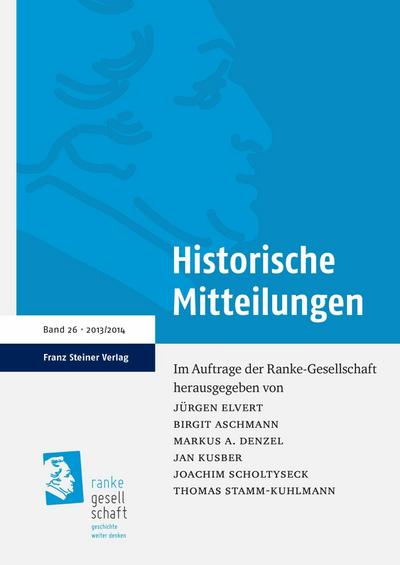 Historische Mitteilungen 26 (2013/2014)