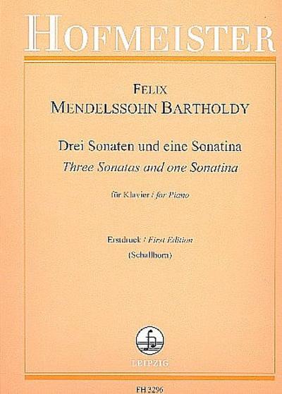 3 Sonaten und eine Sonatinafür Klavier