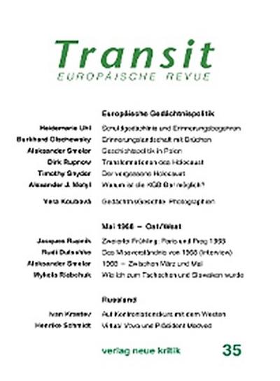 Transit 35. Europäische Revue