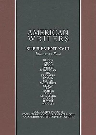 American Writers, Supplement XVIII