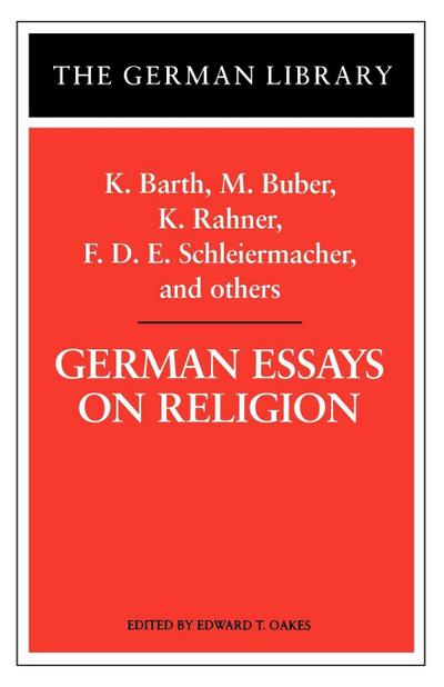 German Essays on Religion