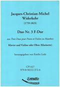 Duo F-Dur Nr.3für Oboe (Klarinette/Violine) und Klavier