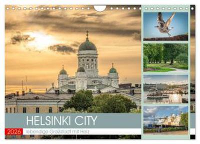 HELSINKI CITY (Wandkalender 2026 DIN A4 quer), CALVENDO Monatskalender