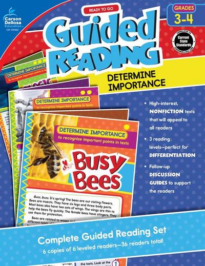 Ready to Go Guided Reading: Determine Importance, Grades 3 - 4
