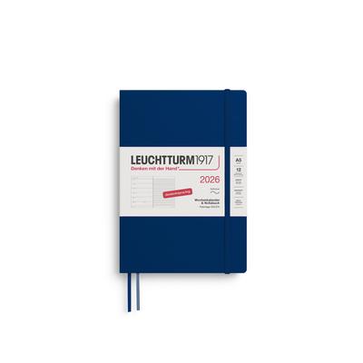 Wochenkalender & Notizbuch Medium A5 Marine 2026