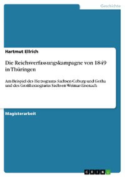 Die Reichsverfassungskampagne von 1849 in Thüringen