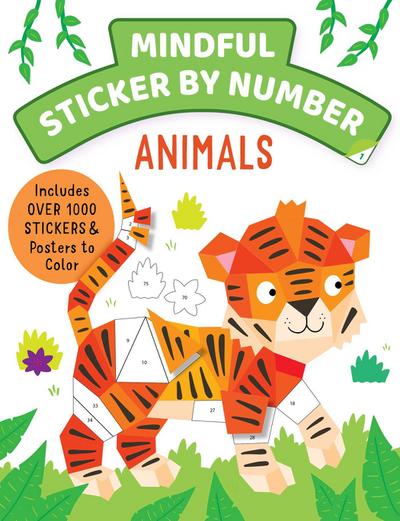 Mindful Sticker by Number: Animals