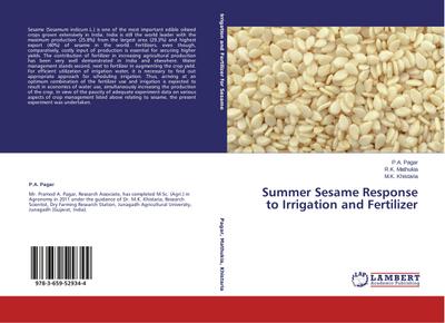 Summer Sesame Response to Irrigation and Fertilizer