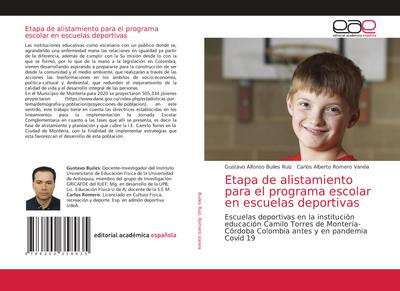 Etapa de alistamiento para el programa escolar en escuelas deportivas