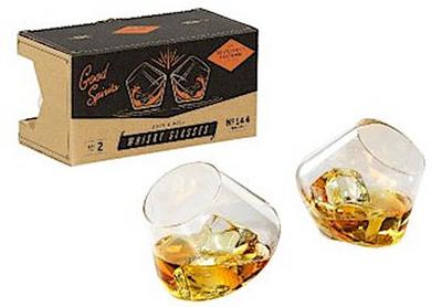 Gentlemen `s Hardware Rocken, Whisky Gläser, Silber, Set von 2