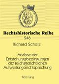 Analyse der Entstehungsbedingungen der reichsgerichtlichen Aufwertungsrechtsprechung