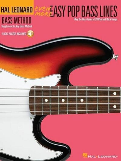 Even More Easy Pop Bass Lines - Hal Leonard Bass Method Book/Online Audio