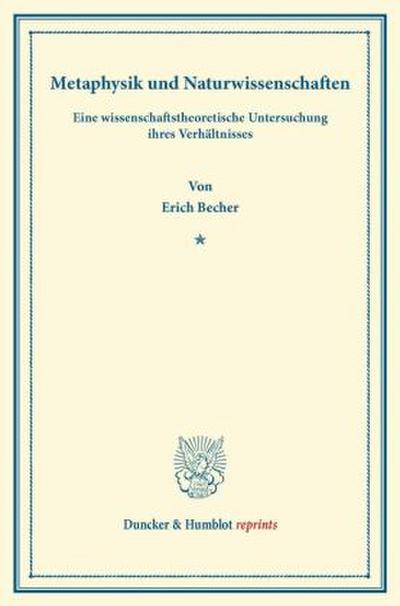 Metaphysik und Naturwissenschaften