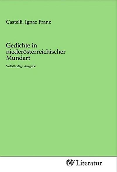 Gedichte in niederösterreichischer Mundart
