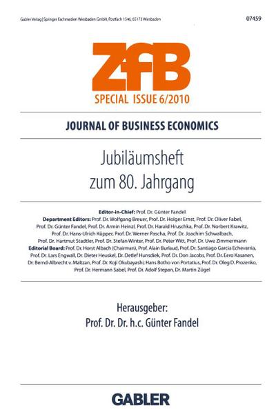 Jubiläumsheft zum 80. Jahrgang