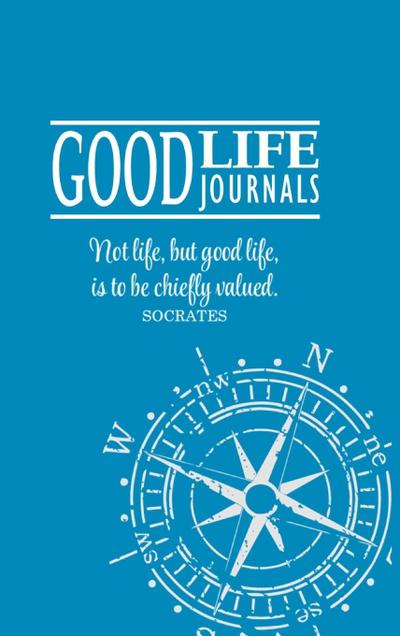 Good Life Journal Hardcover Blue w/ Compass Design - Charlie & Megan Good