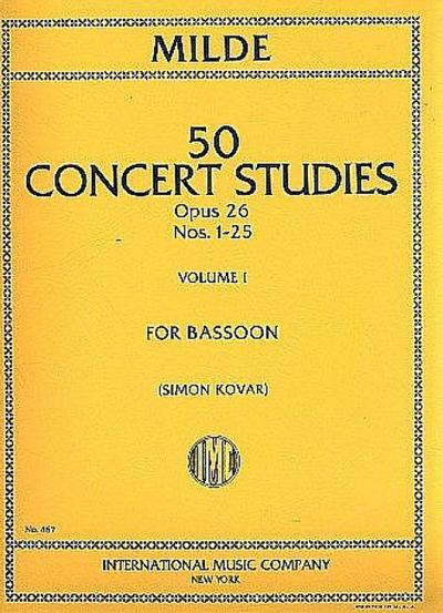 50 Concert Studies op.26 vol.1 (nos.1-25)for bassoon