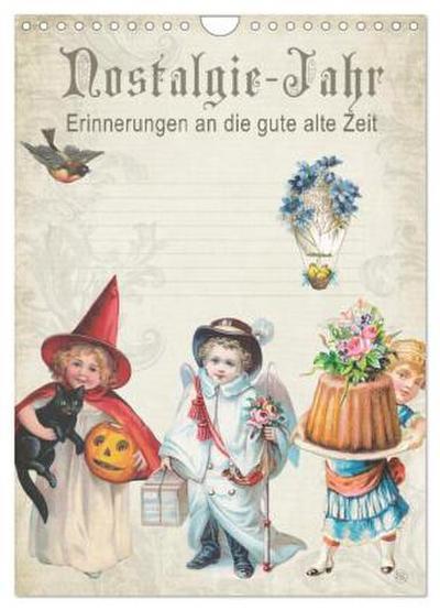 Nostalgie-Jahr, Motive aus alten Poesiealben (Wandkalender 2026 DIN A4 hoch), CALVENDO Monatskalender