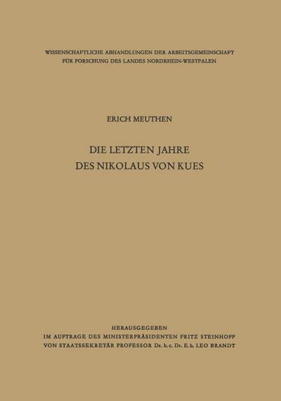 Die letzten Jahre des Nikolaus von Kues