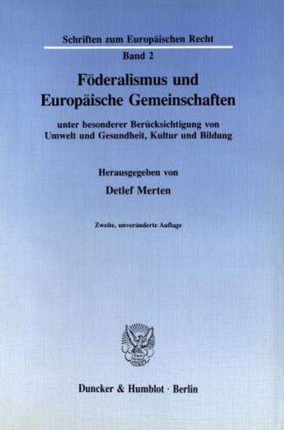 Föderalismus und Europäische Gemeinschaften