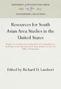 Resources for South Asian Area Studies in the United States