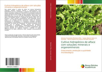 Cultivo hidropônico de alface com soluções minerais e organominerais