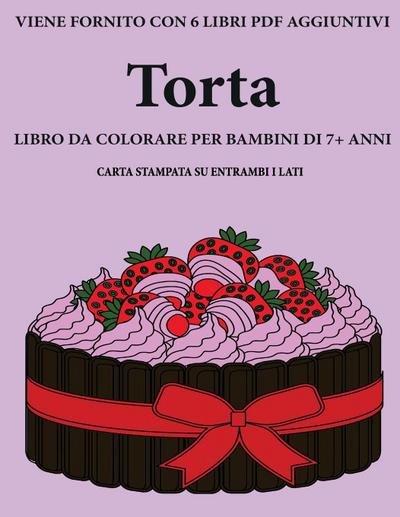 Libro da colorare per bambini  di 7+ anni (Torta)