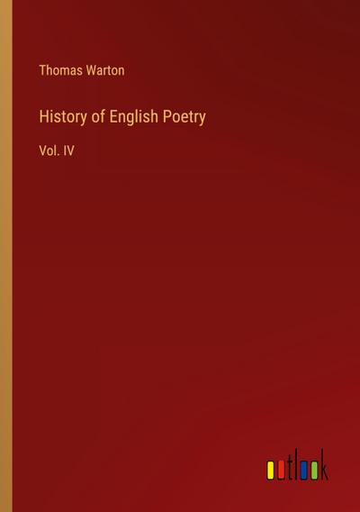 History of English Poetry
