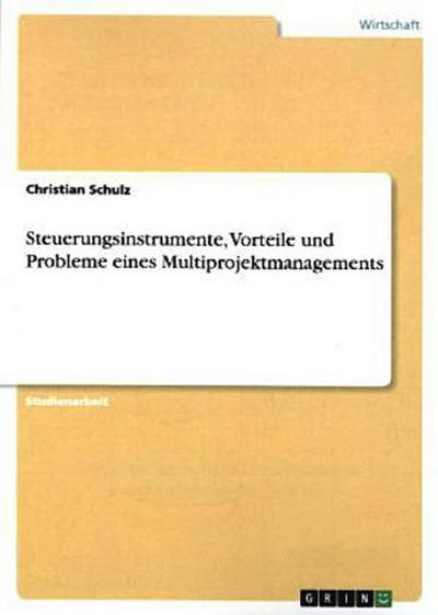 Steuerungsinstrumente, Vorteile und Probleme eines Multiprojektmanagements