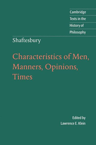 Characteristics of Men, Manners, Opinions, Times - Anthony Ashley III Cooper