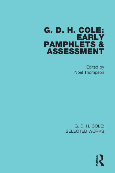 G. D. H. Cole: Selected Works