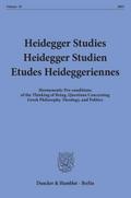 Heidegger Studies - Heidegger Studien - Etudes Hei