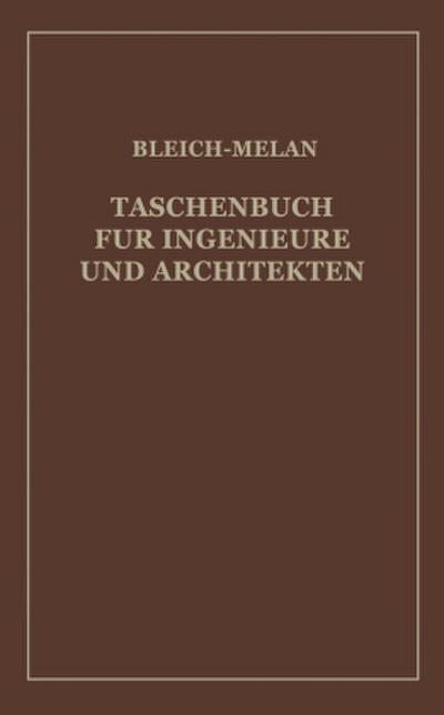 Taschenbuch für Ingenieure und Architekten
