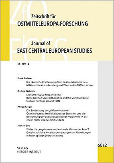 Zeitschrift für Ostmitteleuropa-Forschung 68/2 ZfO - Journal of East Central European Studies JECES 68/2