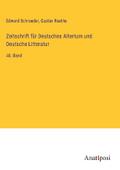 Zeitschrift für Deutsches Altertum und Deutsche Li