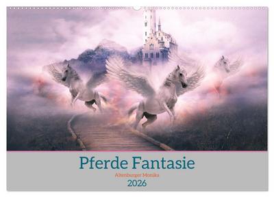 Pferde Fantasie (Wandkalender 2026 DIN A2 quer), CALVENDO Monatskalender