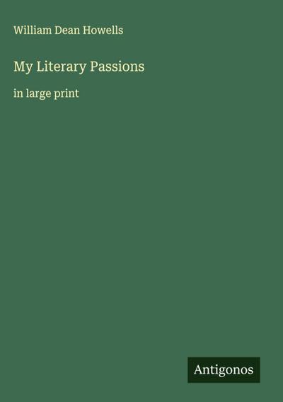 My Literary Passions