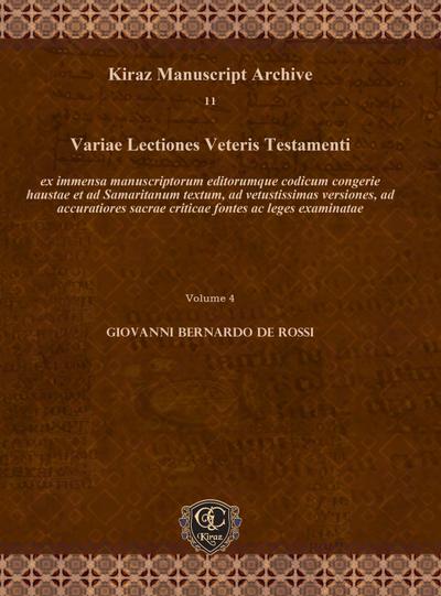 Variae Lectiones Veteris Testamenti