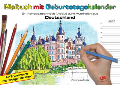 Malbuch mit Geburtstagskalender aus Deutschland