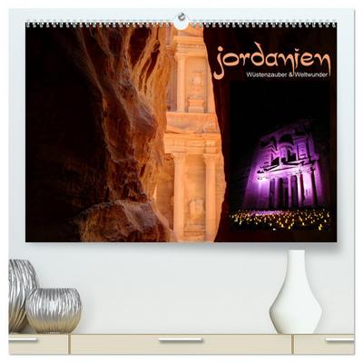Jordanien - Wüstenzauber & Weltwunder (hochwertiger Premium Wandkalender 2025 DIN A2 quer), Kunstdruck in Hochglanz